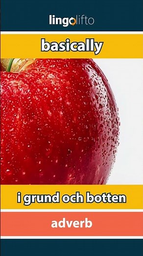 🇬🇧🇸🇪 basically - i grund och botten : learn English : låt oss lära oss engelska : vocabulary builder