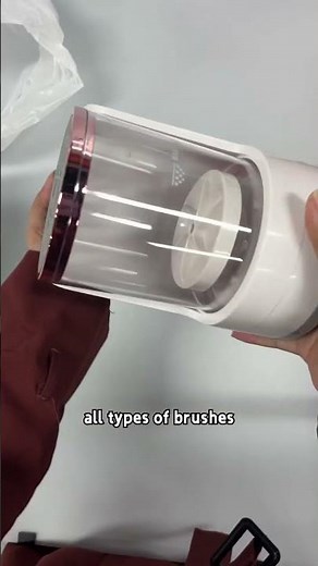 Portable 3-IN-1 Electric Makeup Brush Cleaner Machine with Makeup Brush Dryer & Holder