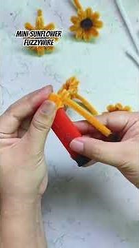 mini sunflower fuzzy wire tutorial gamit Ang lighter at Pentel pen #sunflowerfuzzywire #diyflower
