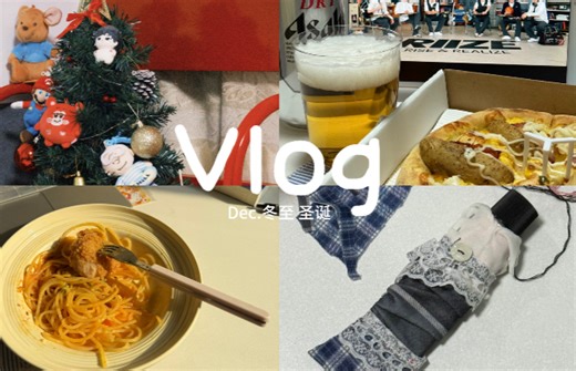 Vlog ｜周末日常弱势来袭｜冬至包饺子｜装修桌面圣诞树｜看展｜咖喱大厨｜拆一些riize专辑｜美丽的年纪25岁｜啤酒披萨