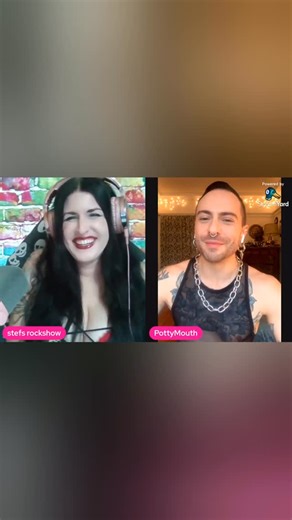 Stefs Rock Show on Instagram: "Loved playing “bare minimum or over the top” with @iampottymouth today. Potty Mouth is an artists, performer, dancer, entertainer, drag burlesque star, and even did a short tarot card reading for me. 🖤 If you love horror with creative arts you will really enjoy this Star. Learn about the drag name, childhood, and journey of how Potty Mouth got to Chicago. Full podcast comes up tonight on Spotify & YouTube 🤘🏻🖤🫶🏻 🎸 And his booty is real 🍑 ! #pottymouth #iampo