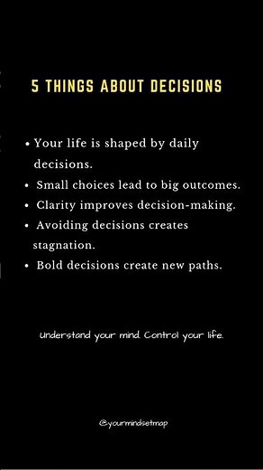 5 Things About Decision-Making Psychology #decisionmaking #personalgrowth #mindset