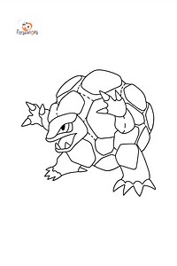Kolorowanka Pokemon Go Golem ♥ Drukowanie za Darmo i Online!