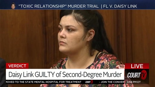 #WATCH: After one hour and 37 minutes, a jury found defendant #DaisyLink GUILTY of second-degree murder in the Toxic Relationship Murder Trial. #CourtTV Is this JUSTICE? | COURT TV