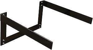 Sento Floating Vanity Support Bracket in Black | 18" D x 18" W x 2" H | Made in America