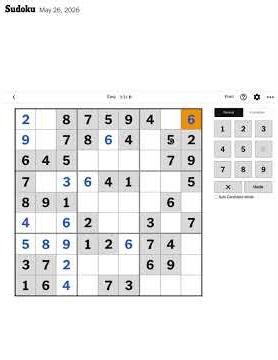 NYT Easy Sudoku Speed Solve Challenge for May 26, 2026