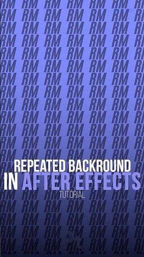 Repeated Pattern in After Effects Tutorial