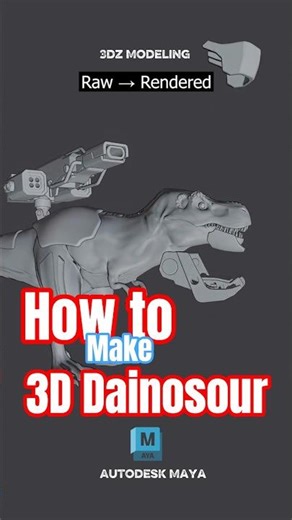 Jurassic Meets Future: The 3D Models Upgrade #3d #autodeskmaya #3dmodelling