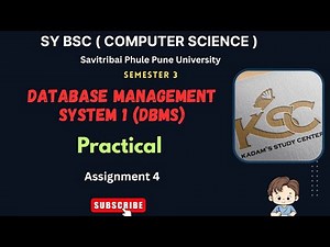 Sy BCS || Semester 3 || DBMS 1 || Practical || SQL || Assignment 4 || Lab Book || SPPU ||