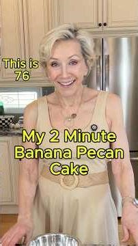 2 Min Banana Pecan Cake