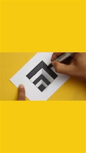 “Impossible 3D Drawing 😳 | Easy Trick #shorts”