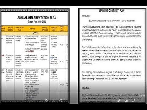 Annual Implementation Plan- BE Learning Continuity Plan