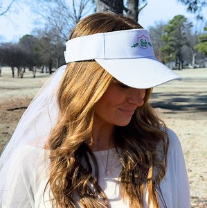 White Bride to Be Golf Visor Veil | Embroidered Bachelorette Party Hats | Country Club, Last Swing, Perfect Match Bridal Gifts Favors Decor - Etsy