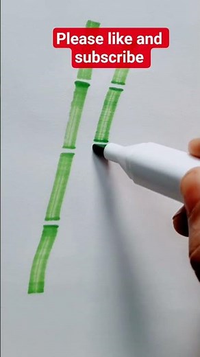 How to draw bamboo very easily #drawing #shorts #viral #art