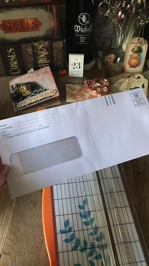 Who doesn’t #love #free #craftsupplies?!😁 #Repurpose those #return #mail #window #envelopes into #pockets for your #journals ✨✉️✨ #crafting#papercraft#journalideas#vintagejournal#halloween#artsandcrafts#asmr#craftingasmr#journalasmr#halloweencraft#asmrsounds#journalinspiration#gothcraft#embellishment#gothglam#spookycrafts