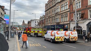 All we know so far as buses divert due to centre evacuation