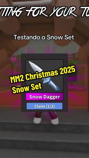 MM2 Christmas 2025 Snow Set, Snow Dagger Snowcannon | murder mystery 2