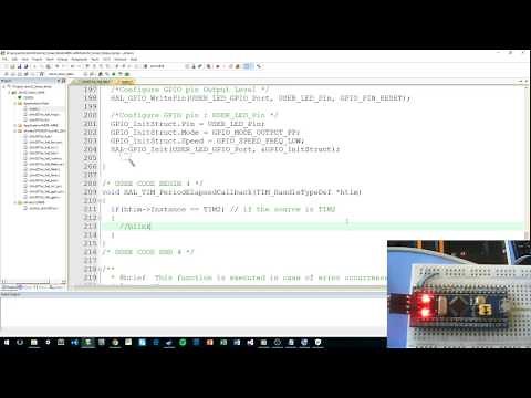 stm32 cubeMX keil blink with timer interrupt tutorial