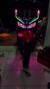 1.4M views · 10K reactions | SHARINGAN EYE with Solid Running lights Fingerprint keyless underglow Shifting Voice opening Mini Driving lights #demoneyes #sharingan #hondaclick #hondaclick125iv3 #hondaclickv3 #Fingerprint #runninglights #Nmax #honda | Creative Moto Works • Milbz • | Facebook