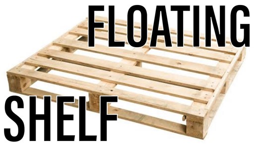 I made a floating shelf from pallet wood! 🛠️