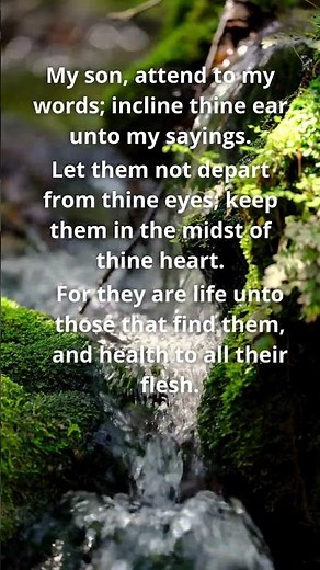 Verse of the Day | Proverbs 4:20–22 KJV – God’s Word Brings Life and Healing