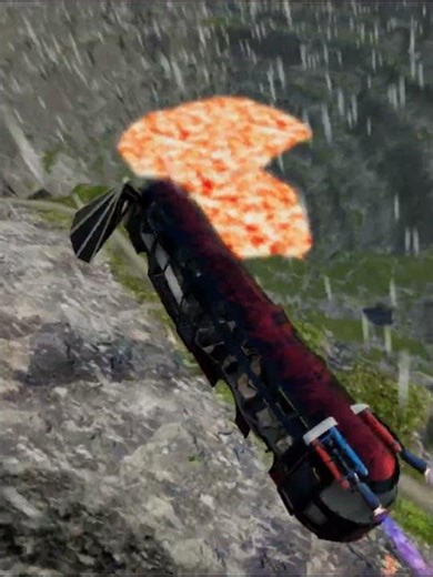 Lego car VS giant lava pit #107 - BeamNG.drive