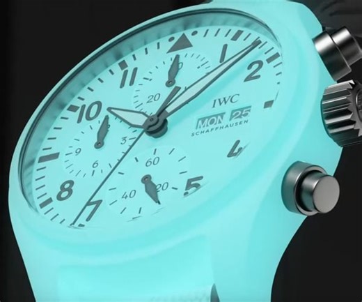 The IWC Ceralume Ceramic Makes Watches Glow in the Dark for up to 24 Hours