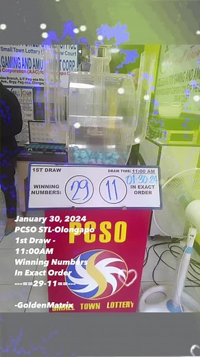 13K views · 59 reactions | January 30, 2024 PCSO STL-Olongapo 1st Draw - 11:00AM Winning Numbers In Exact Order ---==29-11==--- -GoldenMatrix | Golden Matrix Gaming & Amusement Corporation | Facebook