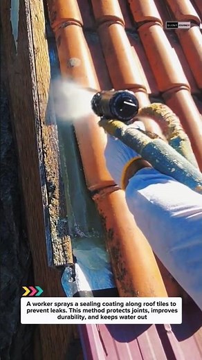 Roof Leak Sealing with Spray Coating | Satisfying Waterproof Repair