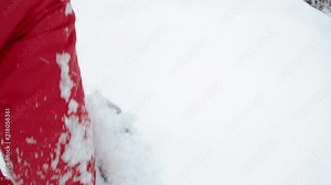 Snowshoe Deep Powder Snow to Cliff Edge Reveal of Scenic Forest River