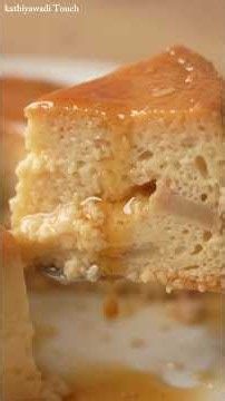 Caramel Bread Pudding Recipe 🍮 | Easy No-Oven Dessert | Kathiyawadi Touch