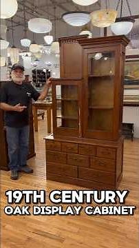 Unique Oak Display Cabinet