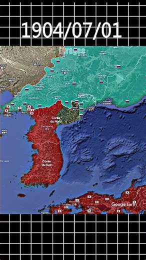 Russo-Japanese War | Map Animation Using Google Earth