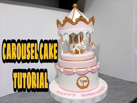 CAROUSEL CAKE TUTORIAL by LEaRN cake tv/vlog # 114