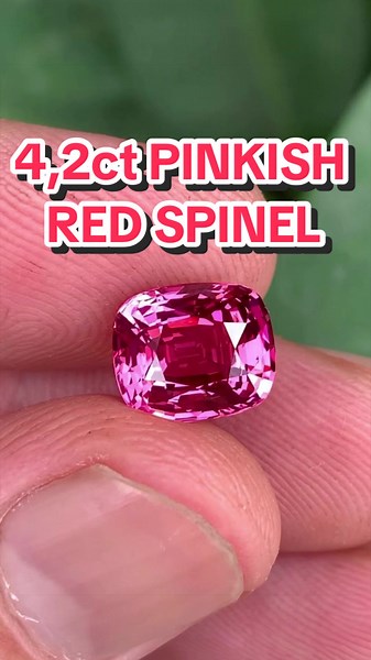 4.2ct Thac Ba Lake Spinel — pinkish-red Luc Yen spinel