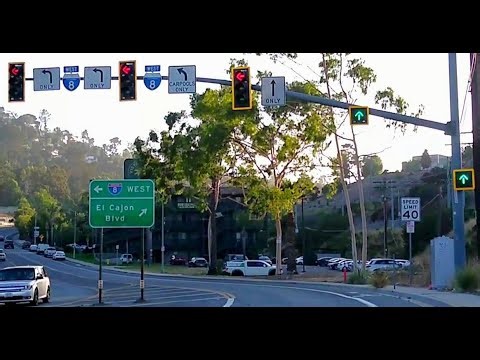 (AFTER) Brand New Caltrans Traffic Lights In El Cajon (El Cajon Blvd & I-8 West)