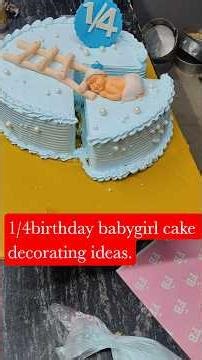 new baby girl birthday cake New cake decorating#mhacommunity#ytshorts#shortvideo#cake#trending