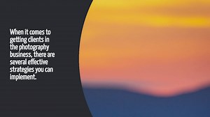 How To Get Clients Photography