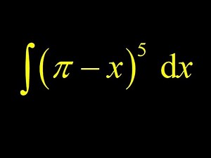 Indefinite integral (pi-x)^5 using the chain rule backwards and check by differentiating.