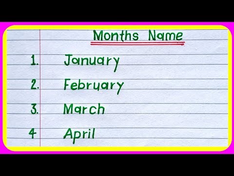 January february in english | 12 महिनों का नाम इंग्लिश में | Months name in english | Months name