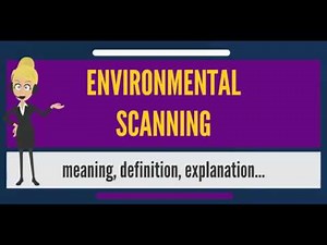 What is ENVIRONMENTAL SCANNING? What does ENVIRONMENTAL SCANNING mean?