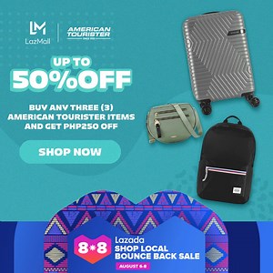 This is a sign to hoard your American Tourister favorites! Enjoy shopping your favorite bag and luggages and get P250 OFF when you shop at American Tourister in Lazada! SHOP AMERICAN TOURISTER NOW: https://bit.ly/AT88MEGA | American Tourister Philippines | Facebook