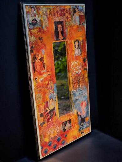 Hand-decorated Modigliani-inspired Decoupage Mirror, Ornate Wall Art - Etsy