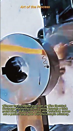 Precision Wire EDM Machine Cutting Process #worker #process #machinery #cncmilling #engineering