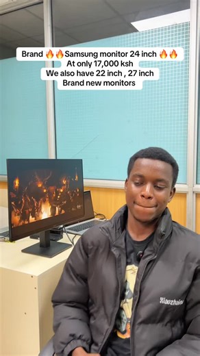  Samsung Essential Monitor S3 (S30GD Series) Sizes: 22” / 24” / 27” Resolution: Full HD (1920 × 1080) Panel Type: IPS Refresh Rate: 100Hz Response Time: 5ms Aspect Ratio: 16:9 Brightness: 250 nits Contrast Ratio: 1000:1 Viewing Angle: 178° (H/V) Game Mode: Yes Eye Saver Mode: Yes Flicker-Free: Yes Ports: HDMI, VGA VESA Mount: 75×75 mm Power: 20–30W (typical) Color: Black | James Ndiba | Facebook