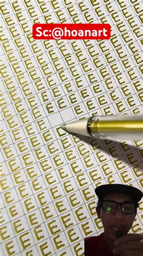 I'm not tired of writing the letter e😤 ‪@hoanart‬ #shorts