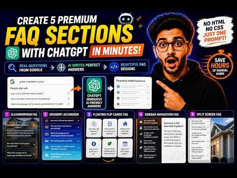 Want to Add FAQ Sections to Your Website with ONE Prompt? | ChatGPT + Elementor AI Web Development