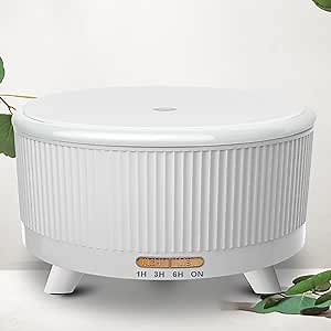 Essential Oil Diffusers for Home 500ml,Aromatherapy Diffusers for Essential Oils Large Room with 7 Colors Lights & 3 Mist Mode Waterless Auto Off,Cool Mist Humidifiers for Decor S-White
