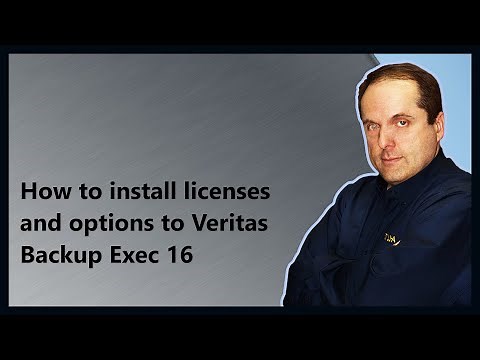How to install licenses and options to Veritas Backup Exec 16