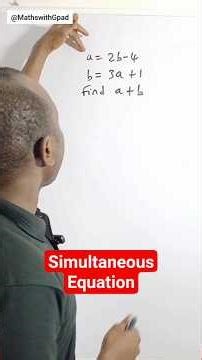 Solving Equations Simultaneously #simultaneous #equation #gpadlearnmaths #stem #maths